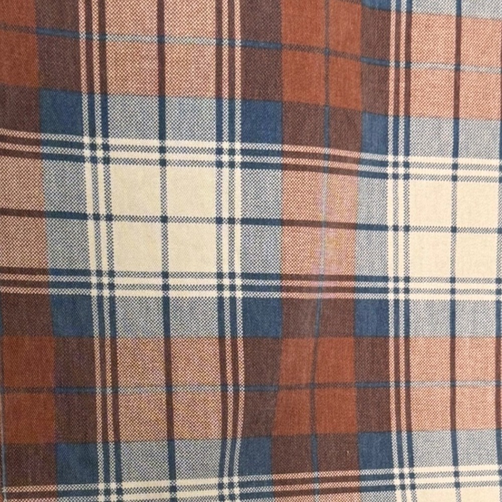 RVCA Womens Niku Plaid Wide Leg High Rise Cropped Pants Rust Blue Size 29 - Picture 11 of 14